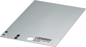 PVC device marker, (L x W) 135 x 104 mm, silver, carrier card with 1 pcs, 0830306