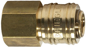 Quick-release coupling, L 40.5 mm, 35 bar, brass, for plastics processing, food, pharmaceutical or electronics industry, 115632