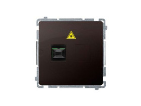 SIMON BASIC Gniazdo światłowodowe / optyczne pojedyncze SC/APC (moduł) czekoladowy BMGS1.01/47 KONTAKT SIMON