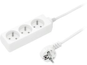 Przedłużacz 3 gniazda z uziemieniem - 5m