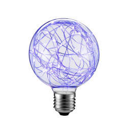 Żarówka LED E27 2W dekoracyjna niebieska G80