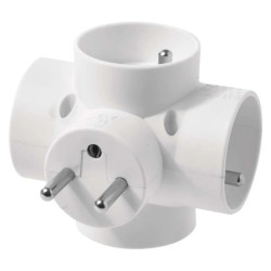Rozgałęźnik wtyczkowy 4-gniazda z/u biały P0040