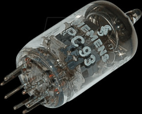 PC93 Electron tube, triode, miniature, 7-pin, 300 mA
