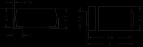 Super Fast rectifier diode, DO214AC, 400 V, 2 A