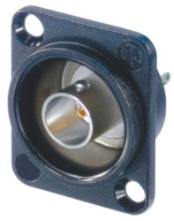 BNC flange socket 75 Ω, solder connection, straight, NBB75DSGB