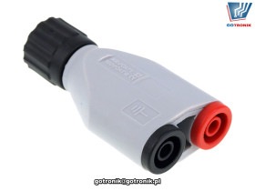 Adapter - przejściówka wtyk BNC na 2x gniazdo banan 4mm