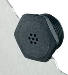 Venting cap, angled, PA, (L) 13.5 mm, black, 3582VB