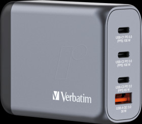 32202 USB charger, 100 W, 3x USB-C PD, 1x USB-A QC 3.0, GaN
