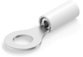 Insulated ring cable lug, 0.2-0.518 mm², AWG 24 to 20, 4.34 mm, M4, natural, 323989