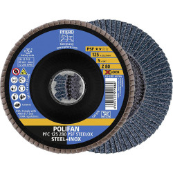 PFERD 67668126 polifan flap Disc 125mm 10pcs fast durable X-LOCK