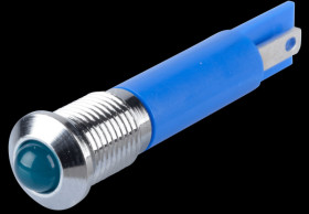 Q8P1CXXB24E Indicator LED, 24 V DC, 8 mm, FASTON, blue/BrC