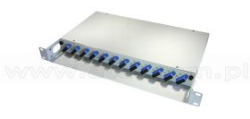 Przełącznica światłowodowa, 19", 12xSC/UPC SM duplex