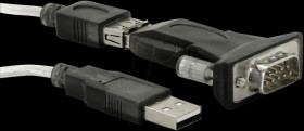 61425 Delock USB 2.0 &gt;serial adapter with USB extension