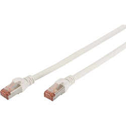 Digitus DK-1644-030/WH RJ45 Network cable Cat 6 3m White Flame-retardant