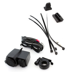 Gniazdo zapalniczki + USB 2w1 AL hermetyczne motocykl, samochód