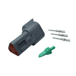 Złącze samochodowe 3-pinowe Deutsch 2-rzędowe Wtyk 13A DT Montaż na kablu Zestaw złączy