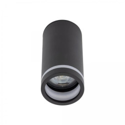Lampa sufitowa spot czarny – tuba natynkowa JET BLACK DOWNLIGHT 1* GU10 6918 TK Lighting