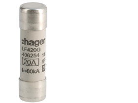 Bezpiecznik 14x51 gG 20A cylindryczny LF420G HAGER