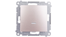 Simon 54 Łącznik Jednobiegunowy, Szybkozłącza, Złoty Mat Dw1zl.01/44