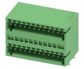 Listwa stykowa PCB 12-pinowe MCD 0.5/12-G1-2.5 raster: 2.5 mm Kąt prosty 2-rzędowe Phoenix Contact Otwór przelotowy320 V