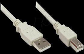 2510-05 USB 2.0 male A &gt; male B, grey, 0,5m