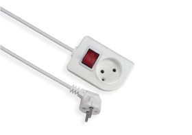 Przedłużacz z wyłącznikiem CLASSIC 1-gniazdo b/u 3m /OMY 2x1/ PSN-13W