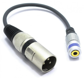 ADAPTER MIKROFON XLR MĘSKI GNIAZDO JACK 3.5 TRRS PRZEJŚCIÓWKA XLR AUX 3,5