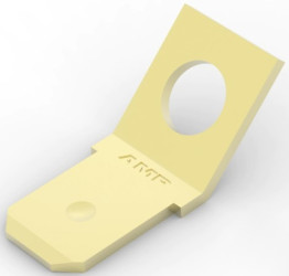 Faston plug, 6.35 x 0.81 mm, L 9.53 mm, uninsulated, angled, 60465-1