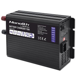 Qoltec Inteligentna ładowarka Monolith do akumulatorów LiFePO4 AGM GEL SLA 10A 24V