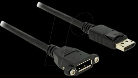 85114 DPort 1.2 male &gt; DPort fem. panel-mount 1 m