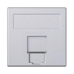 Simon Connect Płytka S500, 1x RJ z osłoną ADC KRONE HK aluminium 50017085-033