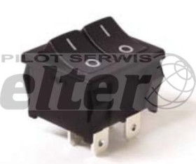 Przełącznik kołyskowy mały 2xON-ON czarny 6pin