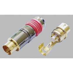 BKL 0212018 Mini DIN Plug 4-pin Chrome Gold-plated Contacts