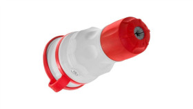 Gniazdo Przenośne Z Klapką 16A Z/U Schuko 250V Ip44 Szary/Czerwony Gn-44S...