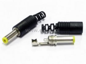 Wtyk DC 2,1 / 5,5mm - widełkowy L= 14mm