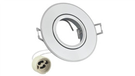 Oprawa Sufitowa Ruchoma Okrągła West Opal Srebrna Połysk Goldlux