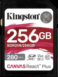 SDR2V6/256GB SDXC memory card, 256 GB SDXC, Canvas React Plus