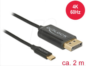 83710 Cable USB Type-C > DisplayPort DP-Alt Mode 4K 60 Hz 2 m coaxial