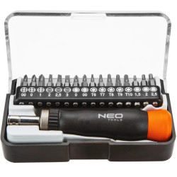Końcówki wkrętakowe precyzyjne z uchwytem 04-228 /zestaw 17 szt./