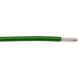 Przewód montażowy 0,03 mm² Zielony Alpha Wire PTFE 32 AWG 250 V dł. 30m 7/0.008 mm 200°C Ustawa stanu Kalifornia 65,