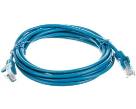 Kabel krosowy patchcord U/UTP kat.5e CCA niebieski 3m 68365