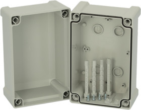 ABS enclosure, (L x W x H) 134 x 122 x 187 mm, gray, IP65, 5814050