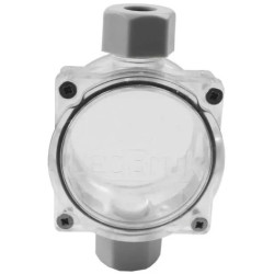 Puszka instalacyjna z 2 dławikami PG11 (4-9mm) natynkowa / gruntowa 57x90x37mm hermetyczna IP68 transparentna