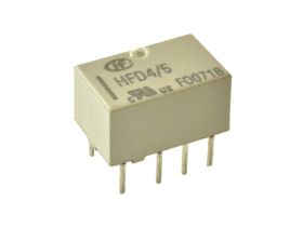 Przekaźnik; elektromagnetyczny miniaturowy; HFD4-5; 5V; DC; 2 styki przełączne; 0,5A; 125V AC; 2A; 30V DC; do druku (PCB); Hongf