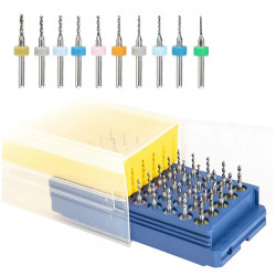 Zestaw mini wierteł precyzyjnych PCB 1,1-2,0 mm - 50 sztuk