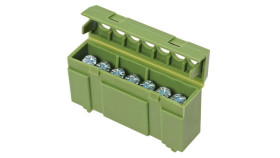 Mostek W Obudowie Listwa Zaciskowa 7P Szyna Łączeniowa Zielona Lzmi-G7