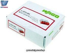 SzybkozĹÄczka 4x 0,5-2,5mm2 transparentna czerwona x100szt. WAGO 2273-204
