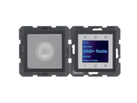 B.x Radio Touch DAB+ Bluetooth z głośnikiem antracyt mat 30801606 HAGER