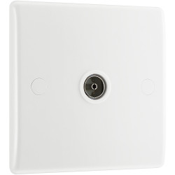BG 860 White Nexus Moulded Single Socket For Tv Or Fm Co-AXial Aerial Connection