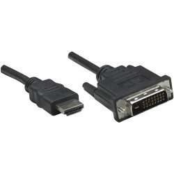 Manhattan 322782 HDMI to DVI-D Adapter Cable Black 1.00 m